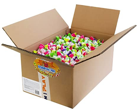 CAPTAIN PLAY Karnevals Bonbons, 6kg Karton, Wurfmaterial Karneval, Bonbons Großpackung mit ca. 1.100 Teilen in Einzelverpackung