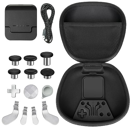 Sedicoca Complete Component Pack for Xbox Elite Wireless Controller Series 2，package Includes 1 Carrying Case 1 Dock, 4 Paddles, 2 DPads, 6 Thumbsticks,1Tool, for Xbox One Elite Series 2 Core