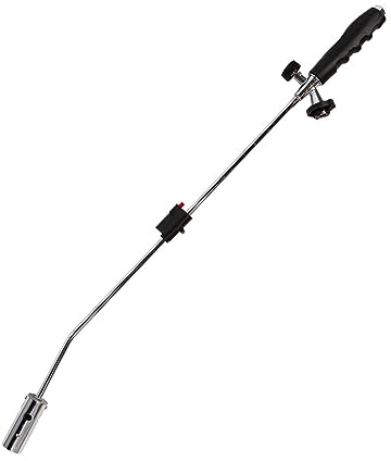 1 brûleur de désherbant à gaz butane argenté – Jardin Patio Butane Propane Désherbant Désherbant Flamme Chalumeau Baguette Pistolet Chalumeau Outil – par Green Blade