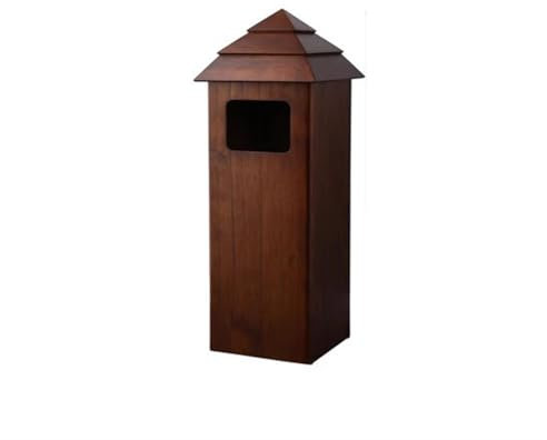 Outdoor-Mülleimer Holz-Mülleimer for den Außenbereich, großer Gewerbepark, malerischer Müllcontainer, Gemeinschafts-Hoflagerbehälter mit großem Fassungsvermögen Abfallbehälter für den Außenbereich ( C