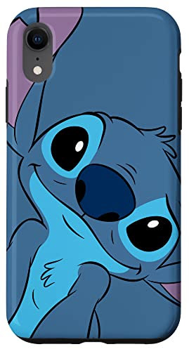 Disney Lilo and Stitch Cute Stitch Face Slate Gray Case for iPhone XR