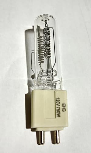 Tawelun T6 EHG 120V 750W G9.5 Halogen Lamp EHG 750 Bulb,T6 Halogen Bulb Stage Studio Lamp,Clear