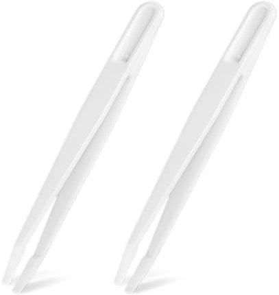 2 piezas pinzas de plástico antiestáticas sin polvo, resistentes al calor resistentes a ácidos y álcalis, pinzas antiestáticas herramienta de reparación, puede contener componentes electrónicos