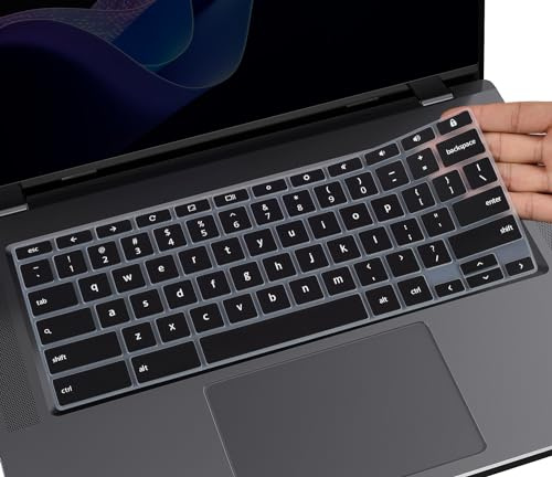 CaseBuy Funda para teclado Acer Chromebook Plus 314 514 CB314-4HT CB514-3HT CBE574 35.6 cm, Acer Chromebook Plus 515 CB515 CBE595 39.6 cm, Acer Chromebook Plus 516 CBG516 40.6 cm Laptop Skin - Negro