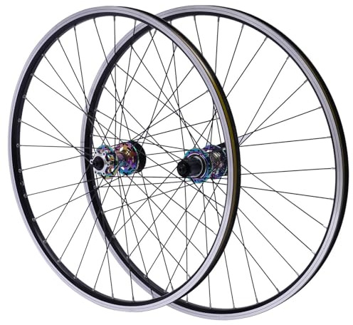 Juego de ruedas de bicicleta de montaña de 29 pulgadas, rueda delantera y trasera, freno de disco de 7 a 12 velocidades, con disco de 6 agujeros y buje iridisco, reforzado hasta 200 kg