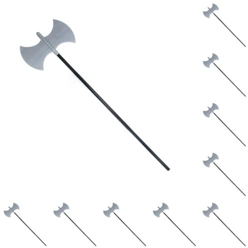 Paowsietiviity 10 Pieces Halloween Dressing Accessories Women Men Interesting Simulation Trident Axe Sickle Costume Prop Clothes Accessory Axe