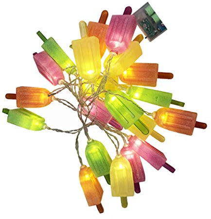 ABOOFAN 2 Stück Schnur Eiscreme-Lichterketten Batterien für Lichterketten LED bescherung weihnachten geldgeschenke weihnachten Lichterkette batteriebetrieben Batteriebetriebene Lichter
