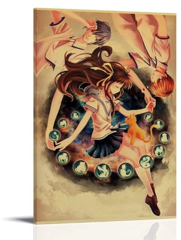 MADOMMED Fruit Basket Anime Poster Decorative Painting Canvas Wall Art Living Room Poster Bedroom Painting Wall Art Picture Print Modern Family Room Decor 08 x 12 Inches (20 x 30 cm)