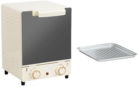 Milageto Horno eléctrico Mini, Horno Comercial para Pizza, Temporizador de 60 Minutos, Horno portátil, Horno Vertical de encimera para Asar Pan y Tartas de