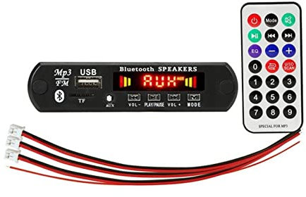 Compatibile con Bluetooth 2 * 25W Amplificatore MP3 WMA WAV Decoder consiglio Wireless Music Audio Modul FM TF USB Radio for auto,Controllo Facile Dell'Equilibrio