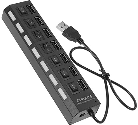 NUOBESTY Concentrador USB De Expansor De USB Led para Portátil para Trabajo Casa o Oficina