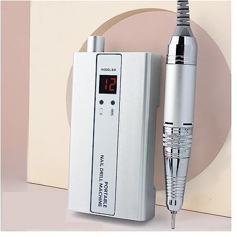 KENBT Trapano for Unghie da 25000 Giri/min, Fresa for tornio Professionale for Manicure, levigatrice elettrica for Unghie, Lima for lucidatrice for Unghie,Basse Vibrazioni