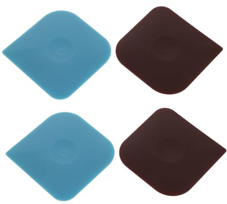 MUELODSIC 4pezzi Detergente per Ghisa Raschietto per Padelle AntiGraffio in Nylon Utensile da per Pulire Piatti e Pentole Raschietto per Impasto e Forniture