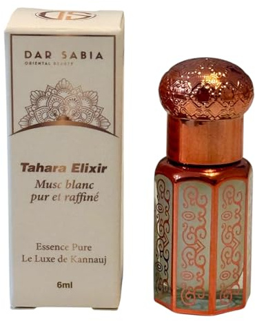 Weißer Moschus Tahara 6 ml – Weißer Moschus für Damen, Parfüm weißer Moschus, Intimduft, Deodorant für Damen, Elixier aus Kannauj, Glasstange, ohne Alkohol, reiner Duft, unverdünnt, lang anhaltend