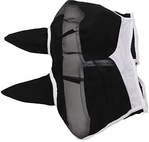 Yctze Máscara de Malla contra Moscas de Caballo con Orejas: Protección UV Elástica, Diseño Desmontable y Transpirable para una Cómoda Defensa contra Insectos (#3)