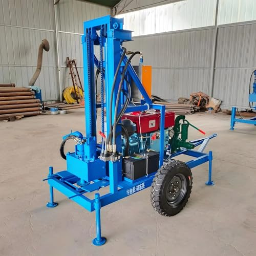 Small Water Well Drilling Rig, Portable Well Drilling Machine, Suitable for Home Yards, Garden Irrigation, Farms