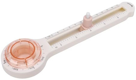 HEEPDD Justerbar Cirkelskärare, Roterande Cirkulär Ringskärverktyg med Glidmutter för Pappershantverk Scrapbooking, Säker Indragbar Räckvidd 9,4 Till 33 Cm