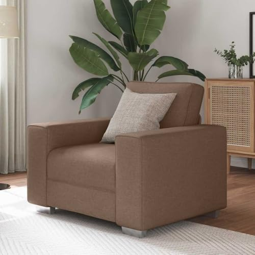 Frdhee Relaxsofa, Sofa mit Kissen Braun 100 x 77 x 82 cm Stoff Wohnzimmer Couch für Wohnzimmer Schlafzimmer Wohnung