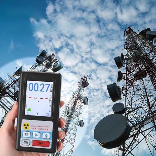 Rilevatore di radiazioni nucleari portatile con sensore a tubo GM, contatore Geiger portatile per rilevamento di raggi X beta gamma, dosimetro personale per ispezione di marmo e (Gialla)