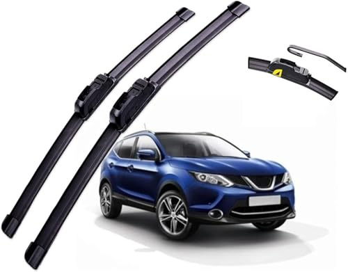 Auto Windscreen Wipers for Nissan Qashqai J11 2013 2014 2015 2016 2017 2018 2019 2020 26in+17in, Complete Front Window Wiper Blade Set, Easy Installation,L-B/Rhd