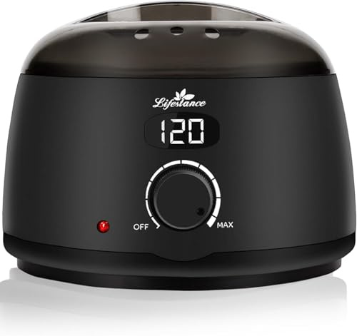 Lifestance Solo scaldacera per cera, macchina digitale L2 Premium per | Scaldacera LCD da 500 ml per depilazione, riscaldamento rapido, ceretta domestica per corpo, bikini brasiliano, viso