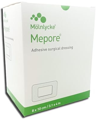 Mepore 8x10cm, Selbsthaftender Wundverband, 50-pack | Atmungsaktives material