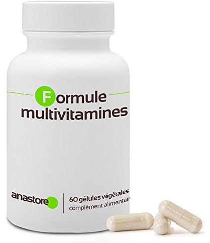 FORMULE MULTIVITAMINES * 750 mg / 60 capsules * Fer, magnésium, zinc, cuivre, chrome, manganèse, molybdène, sélénium, iode, calcium, phosphore et vitamines
