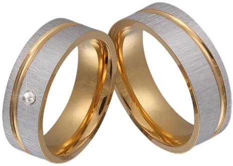 Juwelier Schönschmied - Unisex Partnerringe Eheringe Freundschaftsringe Hochzeitsringe Stature Edelstahl Zirkonia 171HDac - Kostenlose Wunschgravur mit AMAZON KONFIGURATOR online gestalten!