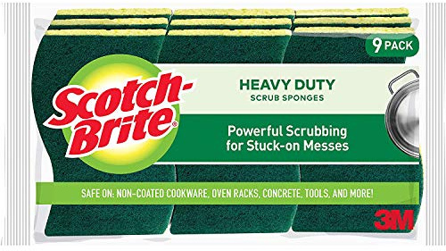 3M Scotch SB-S Scotch-Brite-Schwämme: heavy duty scrub sponge / 9-pack (Gelb und Grün)