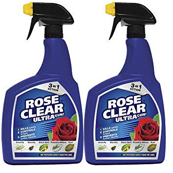Rose Clear Ultra Gun Fungicide & Insecticide Spray 1 Litre Fights Blackspot & Rust (2 Bottles)