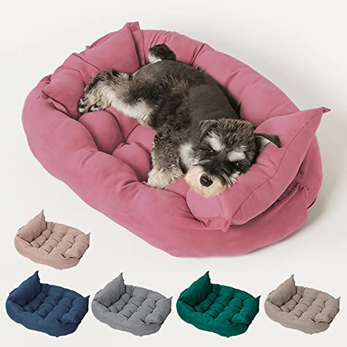 Freyamy Hundebett Faltbare Mehrzweck Hundebett Waschbar Wandelbares Hundebett Kleine und Mittelgroße Hunde Hundebett Multifunktionale Indoor Hundebett Flauschig Hundekissen Hundebett M