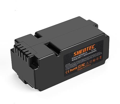 Shentec 28 V 3000 mAh Battery Lithium Battery Compatible with Yard Force Robotic Lawnmower SA900ECO SA650ECO SA650B X80i X60i X50i NX100i NX80i NX60i SA500ECO