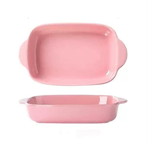 Fuente de Horno Plato for hornear de cerámica de doble oreja, plato for hornear en el hogar, plato for lasaña de Color sólido, plato for hornear Rectangular, plato for hornear arroz con doble oreja Va
