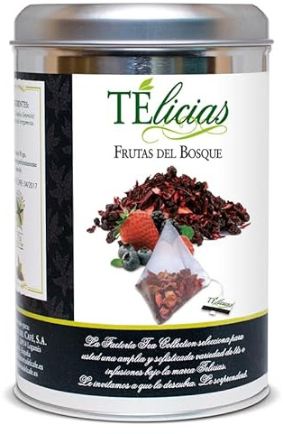 La Factoría del Café - Telicias Infusión Frutas Del Bosque Sin Teína | Deliciosa y Original Mezcla a Base de Frutas Deshidratadas - Se Puede Tomar Fría o Caliente - 25 Unidades