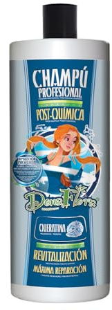 DONA FLORA – Shampooing Revitalisant Post-Chimique 1000ml – Répare, Hydrate et Protège – Prolonge les Traitements – Sans Sulfates ni Parabènes – Cheveux Sensibilisés
