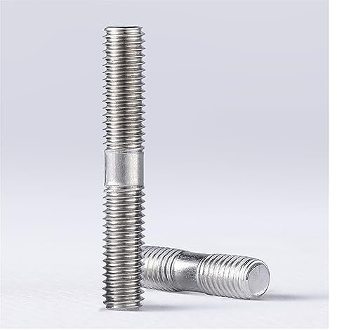 TULDYS Metrische M3 M4 M5 M6 Doppelendgewindestange 304 Edelstahl Stehbolzen Stangenzahnstange Doppelkopf-Gewindestange (Size : 30mm, Color : M6 (2pcs))