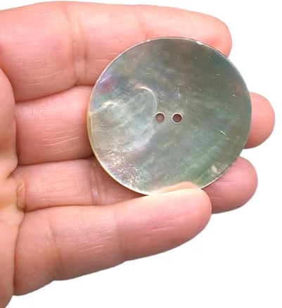 BOTIBOTON - Perlmutt knöpfe aus Muschelknöpfe - AKOYA - Perlmuttknopfe groß für annähen – Knopf klein für Babys und Hemden - Verschiedene Größen - Hergestellt und versandt aus Spanien - 37 mm