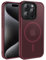 CACOE for iPhone 15 Pro Max Case with Camera Protection, Compatible with MagSafe, Shockproof Scratch-Resistant Magnetic Back Phone Cover for iPhone 15 Pro Max Case Dark Red