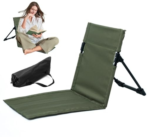 Chaise de plage imperméable et respirante - Chaise de camping robuste avec support dorsal - Chaise portable légère et amovible avec sac de rangement