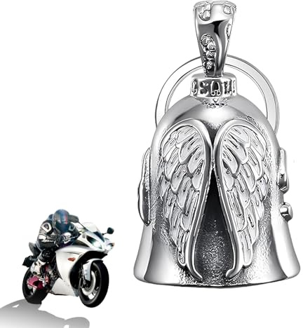 YueJieSelected Biker Bell Motorrad Glöckchen,Guardian Bell Motorrad Glocke Glücksbringer,Anhänger Motorcycle,Motorradglocke Schlüsselanhänger Personalisiert Pendant für Retro,Ebike Mountainbike