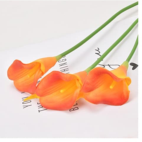 Künstliche Blumen, 10 Stück, 34 cm, künstliche Calla-Lilien, Blumenstrauß, Weihnachten, Haus, Garten, Hochzeit, Geburtstag, Party, Dekoration, künstliche Blumen, künstliche Blumen, Dekoration (G)