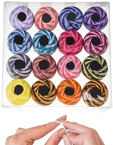 Stickgarnknäuel – Buntes Baumwollgarnknäuel | Rolle Stickerei Farbverlauf Garn Regenbogenfarbe, Sticktwist Handwerk Nähzubehör für die Heimherstellung