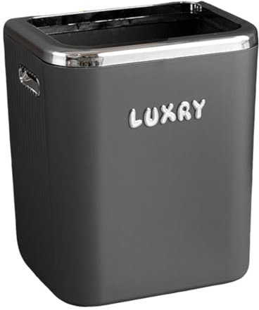 Baoblaze Cubo de Basura Cubo de Basura Cubo de Almacenamiento con asa Cubo de Basura de Cocina de Gran Capacidad Contenedor de Basura para gabinete, Gris
