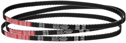 QUARKZMAN 3 Piezas 200XL 037 Correa de Distribución 100 Dientes Correa Dentada de Goma Negra, Ancho 10mm, Paso 5.08mm, Correa de Sincronización para Impresora 3D