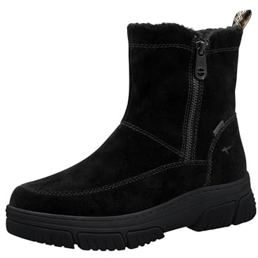 Tamaris Botas de nieve para mujer Comfort WL Boot Duo-tex, color negro, talla 38 EU, Negro, 38 EU