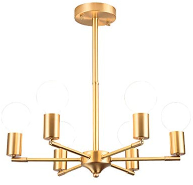 Lampada luci di Sputnik Oro Altezza Filo sfioramento della in Ottone a Sospensione per la Camera da Letto-Soggiorno. 3 Luce