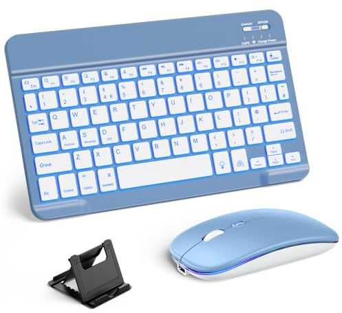 Vobafe Bluetooth Keyboard and Mouse Set with Phone Holder, Backlight