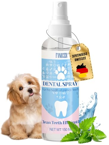 150 ml Dentifricio spray per cani, spray alito cane, rimuove il tartaro naturale per cani e gatti, Combatte Alito cattivo cane e alitosi