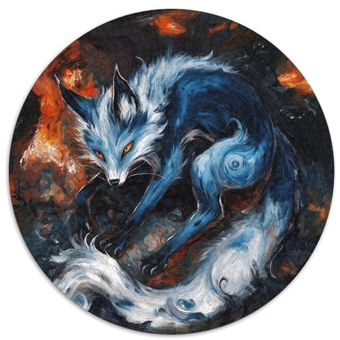 Fox Rund Puzzles 1000 Teile Fur Erwachsene Und Kinder Tieres Haustiers Cute Legespiel Geschicklichkeitsspiel Geschenk Fordernd Kleinkinder 1000pcs (67.5x67.5cm)