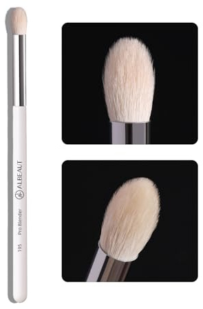 Albeaut Tapered Eye Shadow Brush, Medium Powder Eyeshadow Blending Brush for Crease, Fluffy Eye Makeup Tool for Women and Girls (195 Pro Blender)